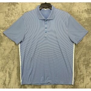 G/Fore Men's Polo Shirt Size XXL Blue Stripe Performance Stretch Golf‎ Feeder